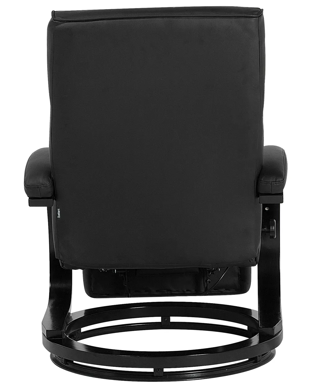 Recliner Chair MIGHT with Footrest Faux Leather Black_709342