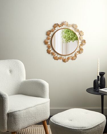 Round Metal Wall Mirror ø 60 cm Gold CODOLET