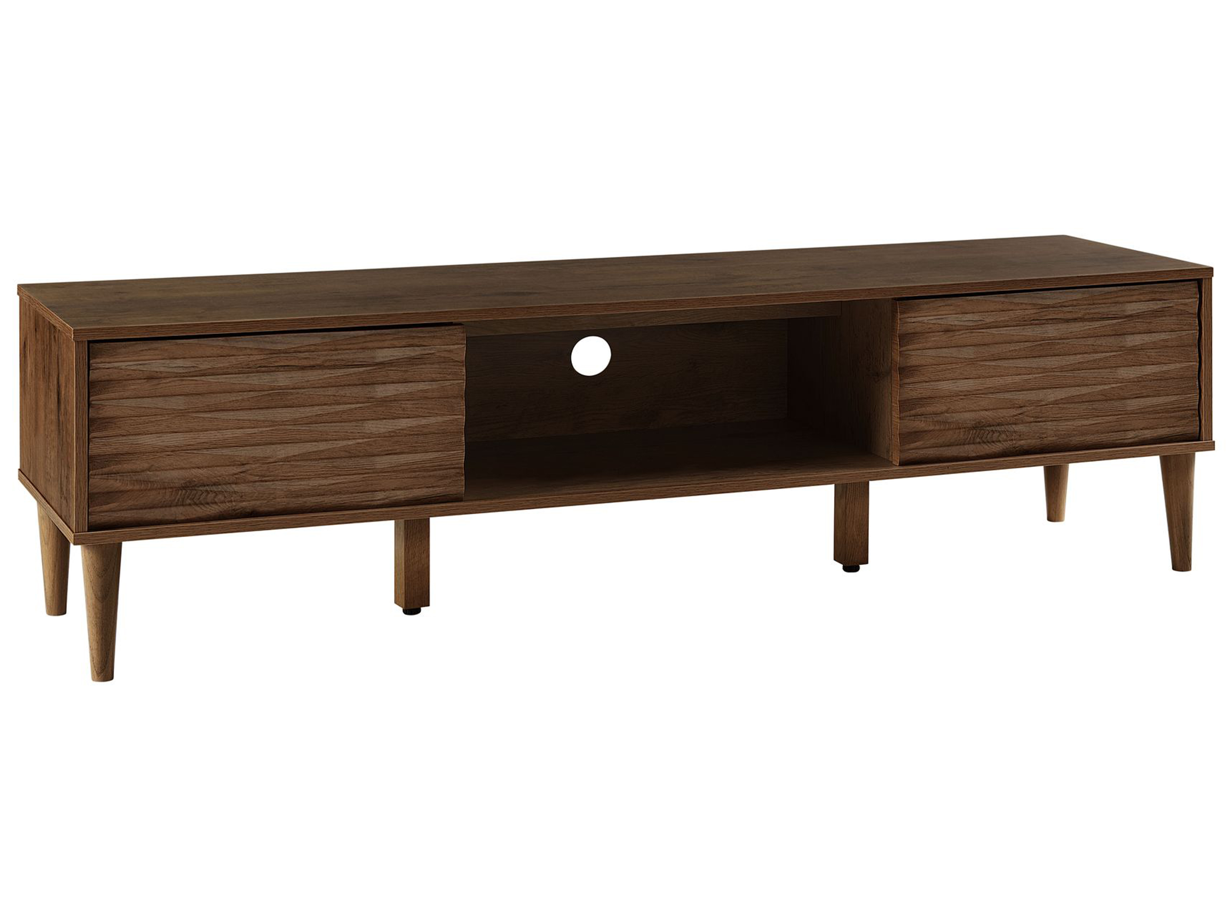 Mueble TV madera oscura KAYAN - Beliani