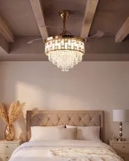 Ceiling Fan with Light ALAPAHA with Remote LED Gold_1125768