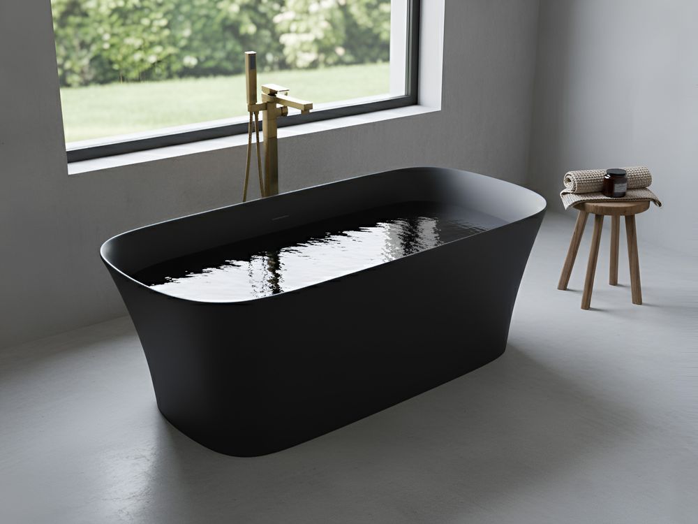 Freestanding Bathtub LANALHUE 1600 x 750 mm Black