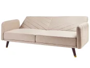 Sofa Bed 3 Seater SENJA Faux Linen Light Brown_958066