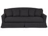 Sofföverdrag för 3-sits soffa svart GILJA_792594