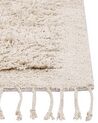 Cotton Shaggy Area Rug 140 x 200 cm Light Beige BITLIS_837650