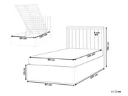 Ottoman Bed ROUVILLERS White 90 x 200 cm (EU Single)_907997