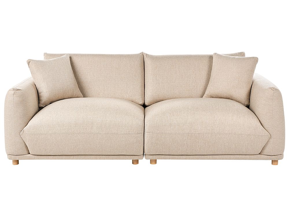 Canapé 3 places LUVOS Tissu Beige clair