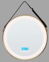 LED Wall Mirror with Bluetooth Speaker ⌀ 60 cm Gold DAROIS_932303