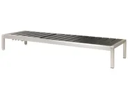 Sun Lounger NARDO Reclining Metal Black/ Silver_862926