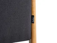 Set da salotto 3 posti EDLAND con Pouf Tessuto Nero_1041028