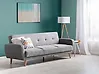 Sofa Bed 3 Seater FLORLI Fabric Light Grey