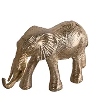 Zestaw 2 figurek dekoracyjnych Słoń SEDLARI Metal Złoty_1009456