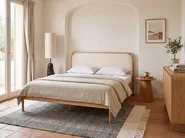 Bed Pine Wood DOSCHES 160 x 200 cm (EU King Size) Light Brown_1020174
