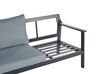 3 Seater Aluminium Garden Sofa Dark Grey KIATO_934625