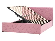 Ottoman Bed ROCHEFORT Velvet Pink 140 x 200 cm (EU Double)_857416