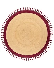 Tappeto MARTS Rosso scuro ø 200 cm Iuta_958844