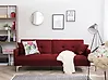 Sofa Bed 3 Seater LUCAN Fabric Dark Red