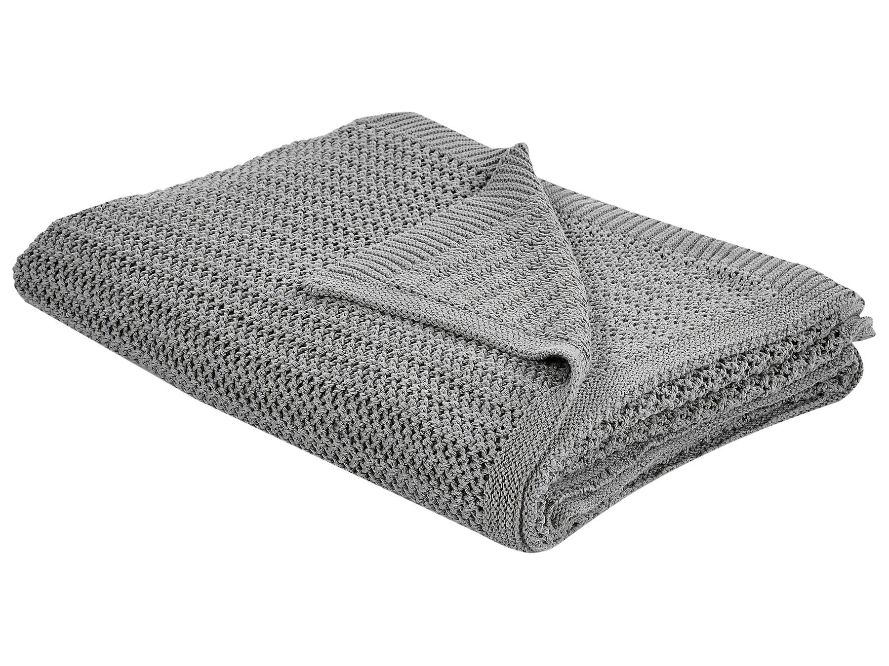 Couvre-lit en coton 150 x 200 cm gris ILEN_917816
