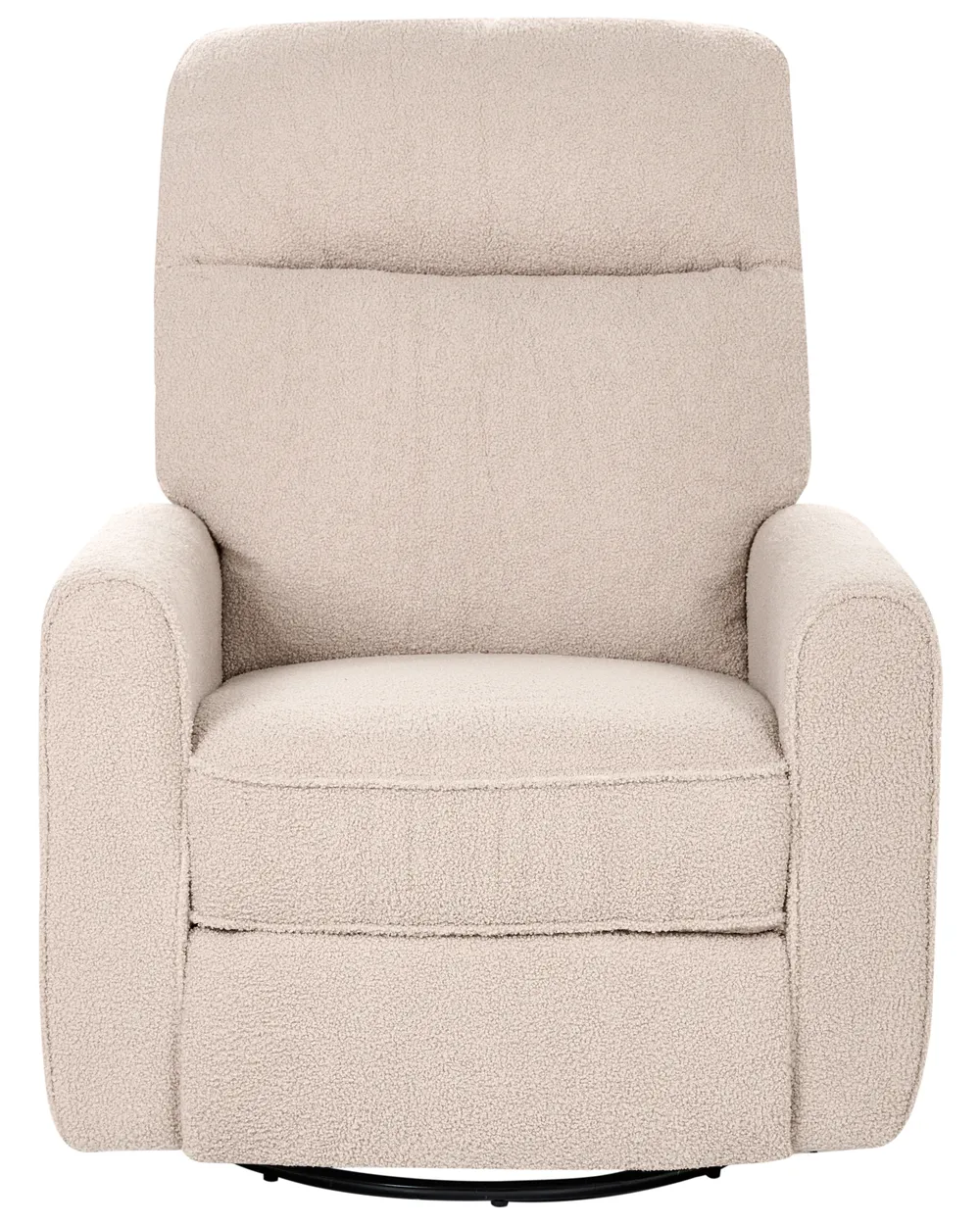 Rocking Electric Recliner Chair FOBOS Swivel Boucle Light Beige_1078700