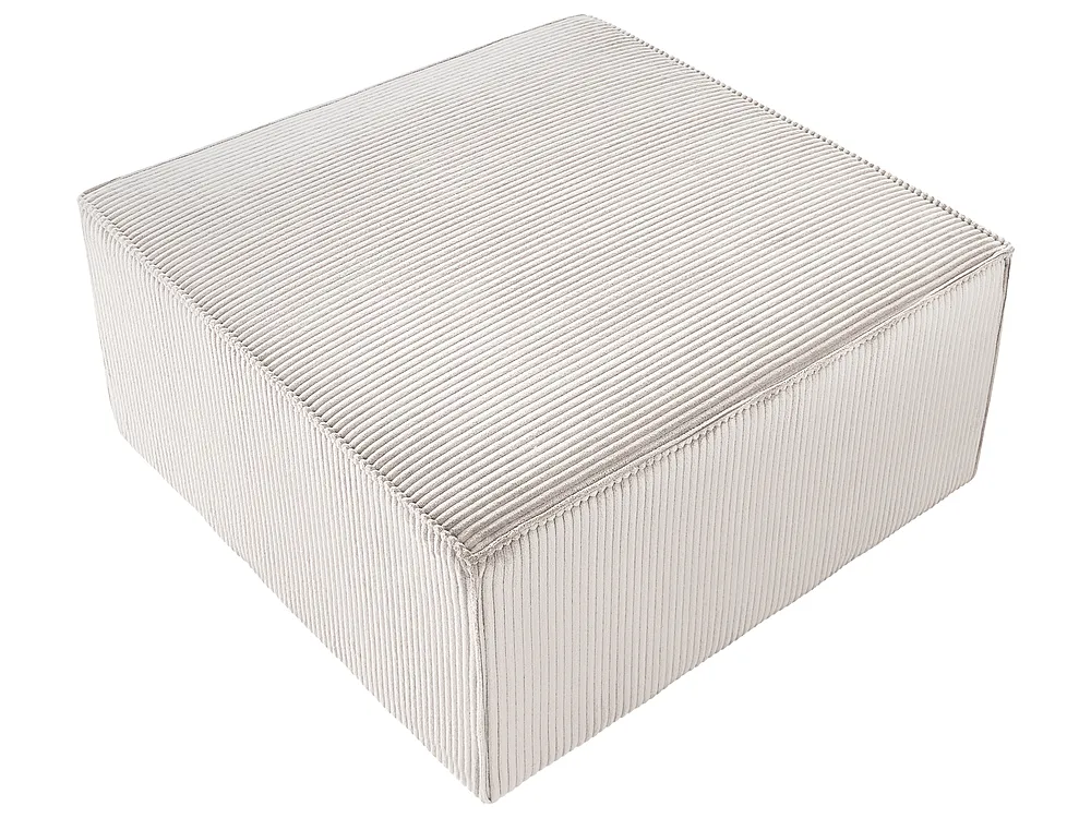 Ottomana LEMVIG Velluto a coste Beige_1158663