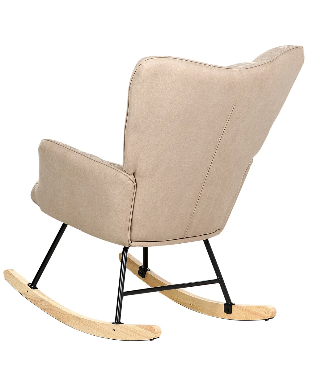 Fauteuil à Bascule Rocking Chair Avec Repose-pieds Teddy Beige - Fauteuil