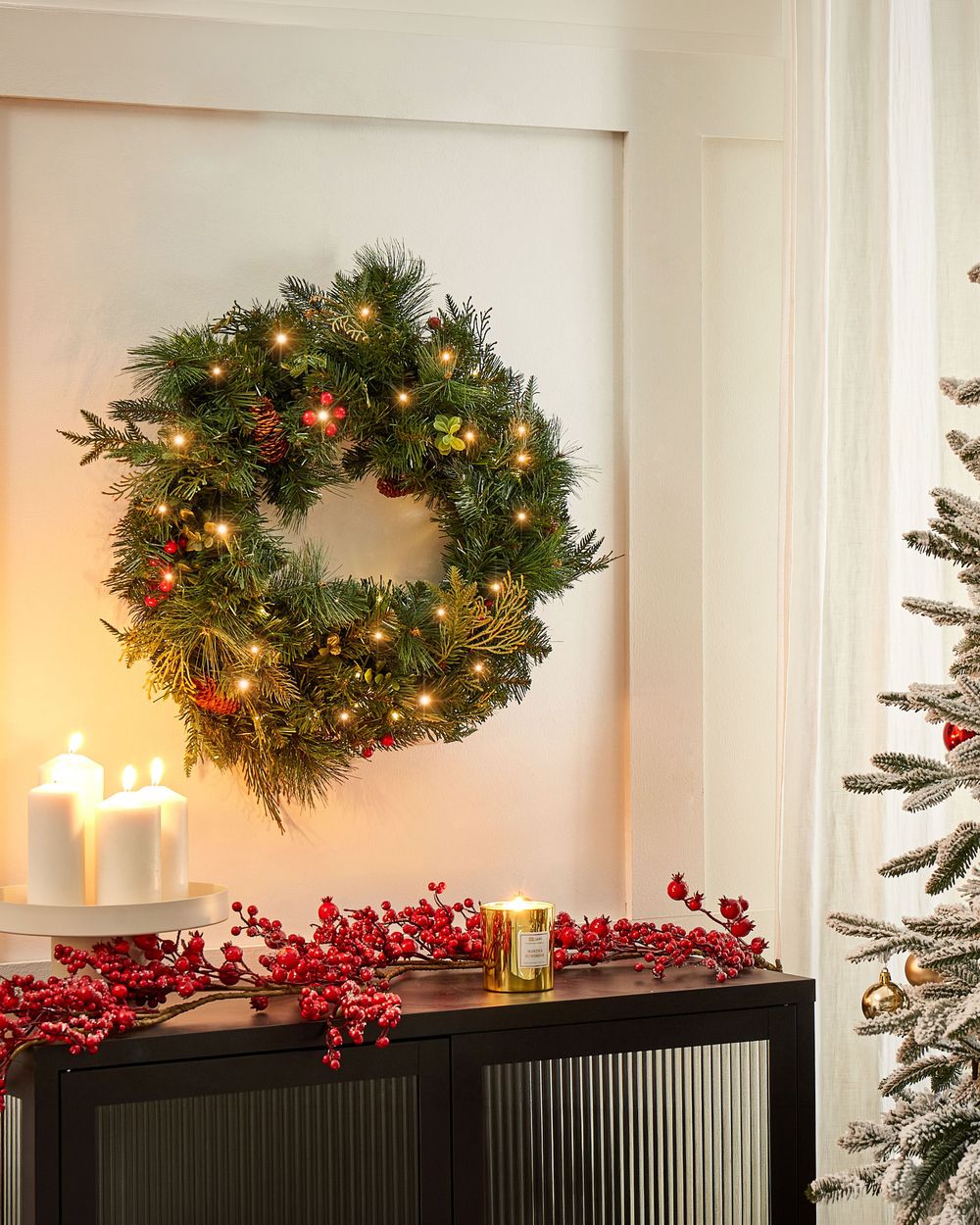 Ghirlanda di Natale LED ELBRUS 60 cm Verde