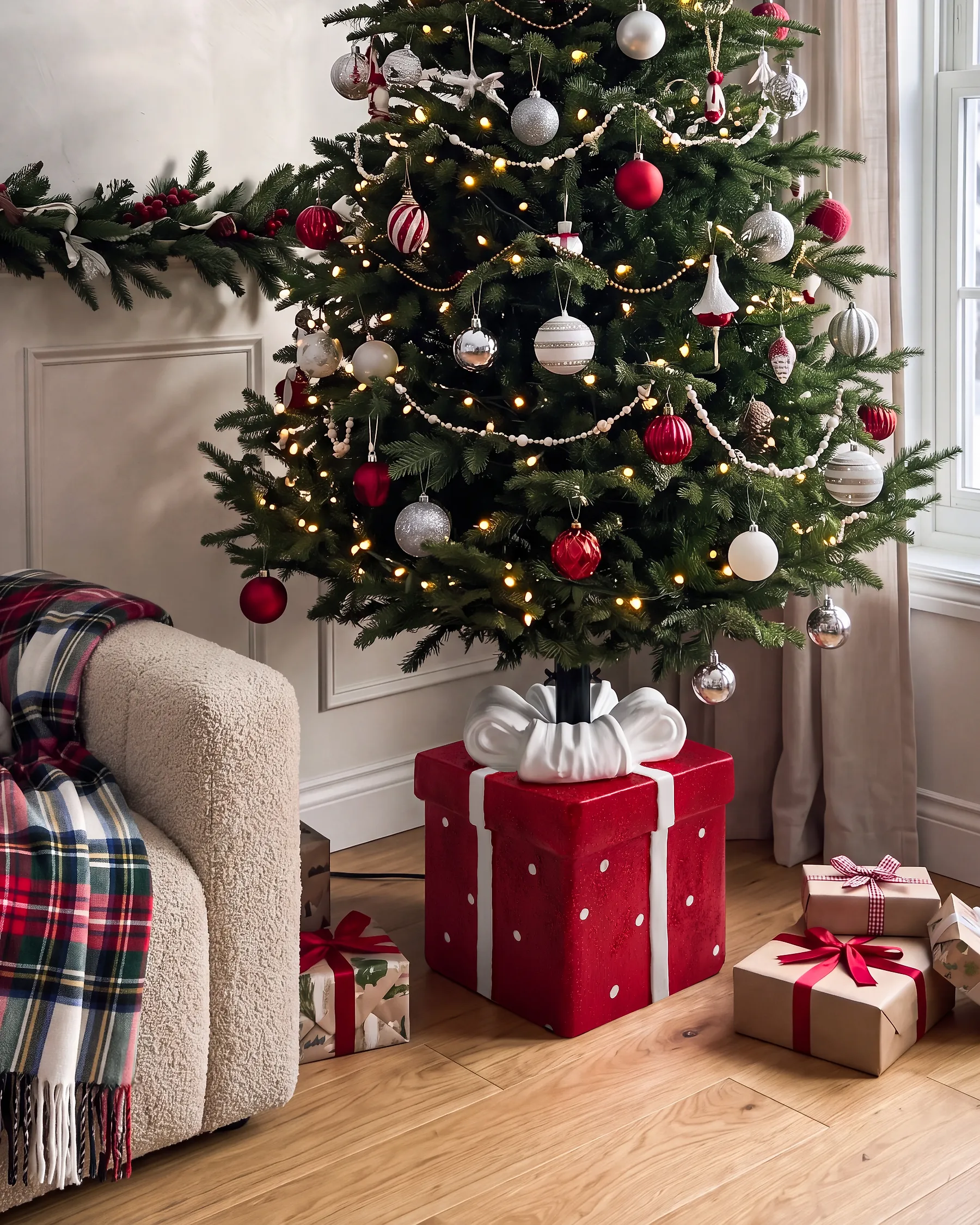 Christmas Tree Stand KAUKOLA 28 cm Christmas Gifts Red_1185146