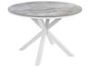 Round Garden Dining Table ⌀ 120 cm Marble Effect with White MALETTO_922941