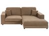 Corner Sofa LOFOTEN Fabric Brown Left Hand