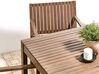 Zestaw ogrodowy ciemny drewniany stół i 8 krzeseł z wózkiem SASSARI_921252