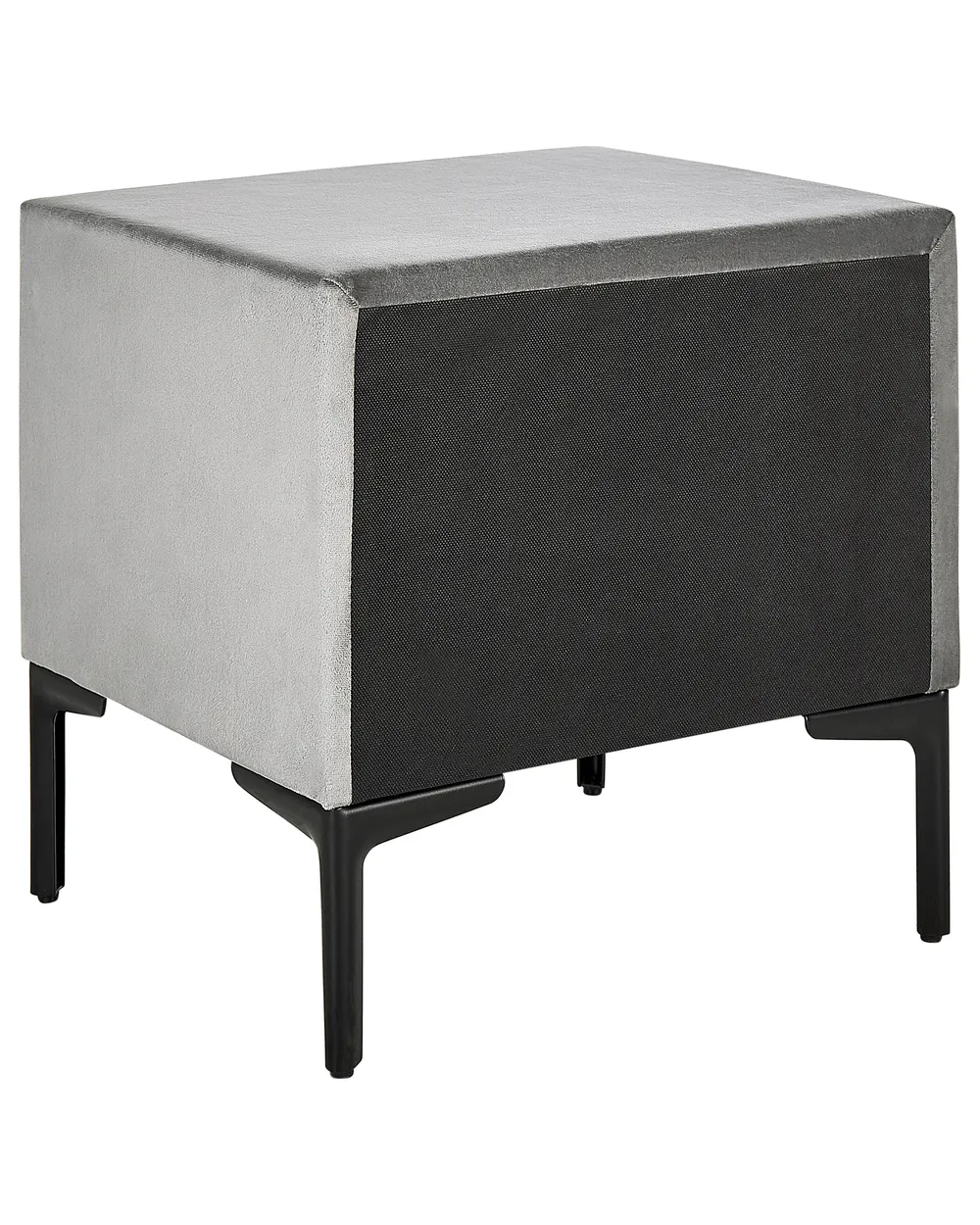 Comodino 2 cassetti SEZANNE Velluto Grigio chiaro_795405