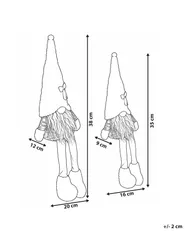 Kétdarabos karácsonyi dekoráció szett ILOMANTSI 35/38 cm Gnóm Bézs_1179709