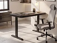 Bureau réglable en hauteur électriquement KENLY 120 cm 60 cm avec port USB Noir_1170927