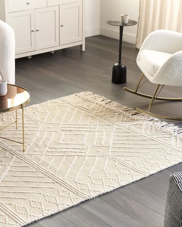 Wool Area Rug 160 x 230 cm Beige MAVIKENT