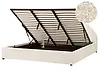 Cama con almacenaje CHADENET Bouclé Blanco crema 180 x 200 cm