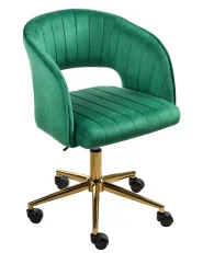 Sedia da scrivania KATONAH Velluto Verde_1016636