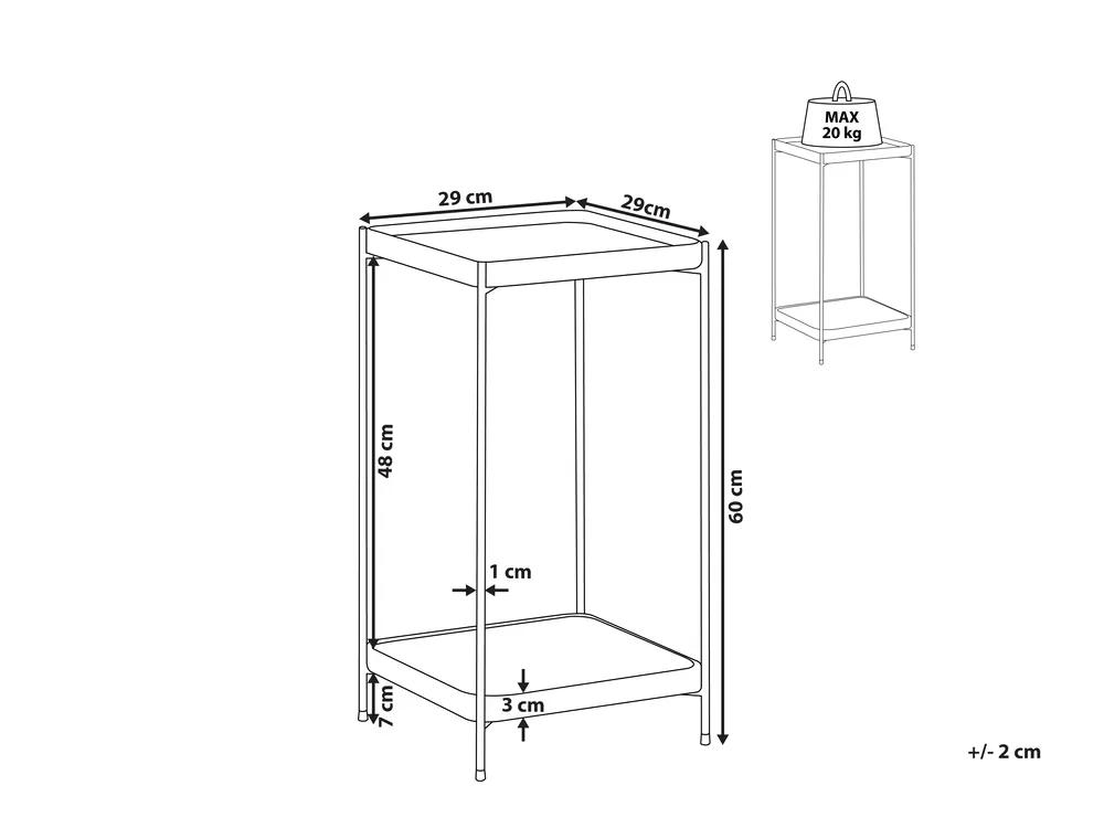 Side Table ALSEA Tempered Glass Copper_815013