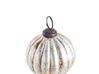 Set of 6 Glass Baubles Silver IVOIRE_899341