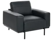 Set da salotto 6 posti SOVIK Pelle sintetica Nero_1041378