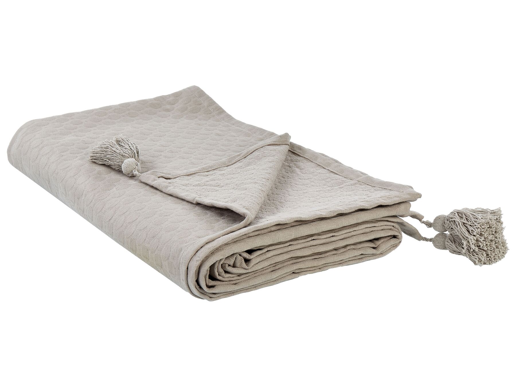 Cotton Bedspread 220 x 200 cm Taupe LINDULA_915475