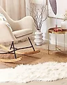 Faux Fur Rug MAMUNGARI Beige 60 x 180 cm