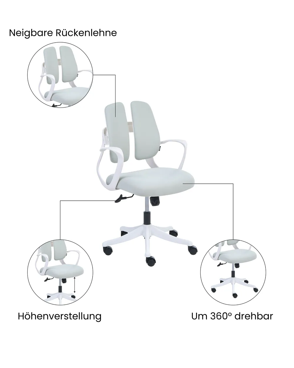 Bürostuhl ORIVO Hellgrau_1071026