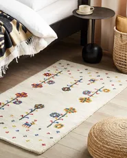 Tappeto HUSUNLU Beige 80 x 150 cm Persiano Lana_855485