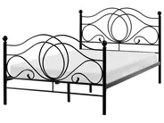 Łóżko Metal LYRA 120 x 200 cm Czarny_1026483