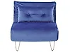 Single Sofa Bed VESTFOLD Velvet Navy Blue