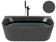 Back to Wall Bathtub GOCTA 1700 x 800 mm Black_879137