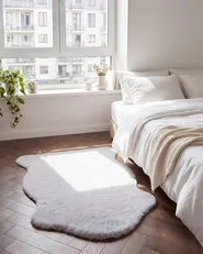 Faux Fur Rug UNDARA Light Grey 60 x 90 cm_1079258