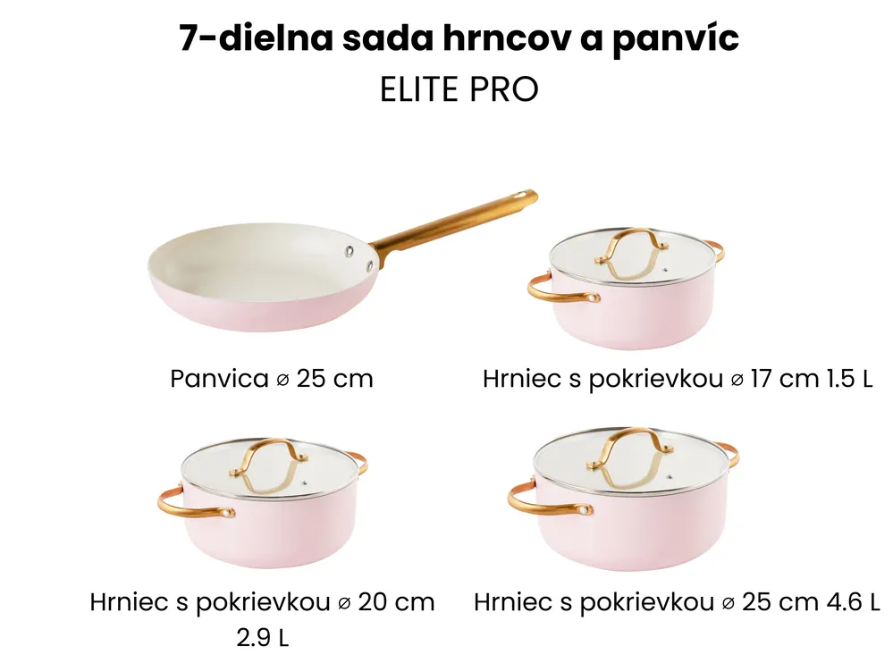 7-dielna sada riadu ELITE PRO Pastelová ružová_992839