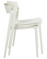 Sada 2 jídelních židlí bílé SOMERS_873406