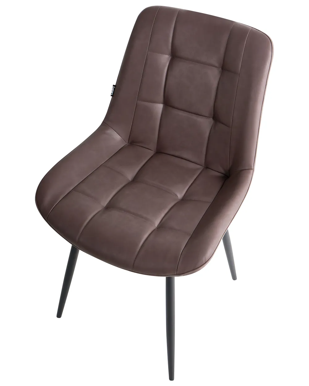 Set di 2 sedie da pranzo MELROSE II Pelle sintetica Marrone scuro_716701