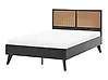 Bed PE Rattan MONPAZIER 120 x 200 cm (EU Small Double) Black